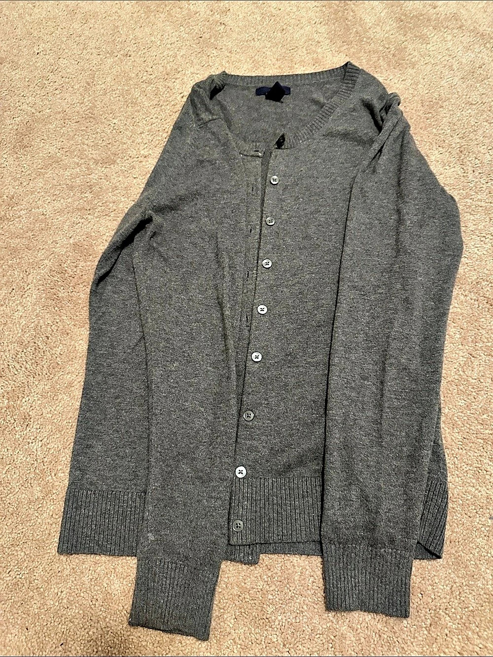 Gap Gray Button Front Cardigan Size Medium